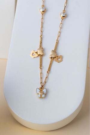 14 Ayar Altın Kelebek Figürlü Şans Kolye