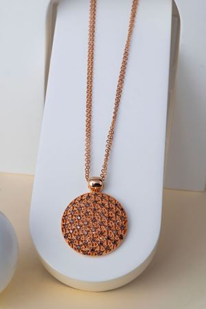 14 Ayar Rose Altın Taşlı Fantezi Kolye