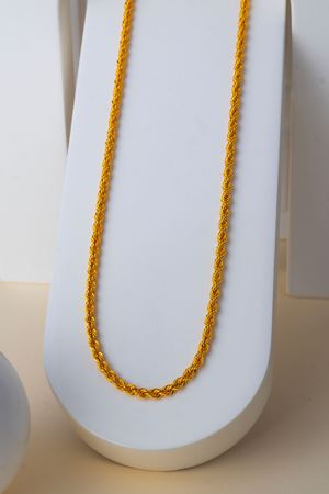 14 Ayar Altın İnce Halat Burgu Zincir