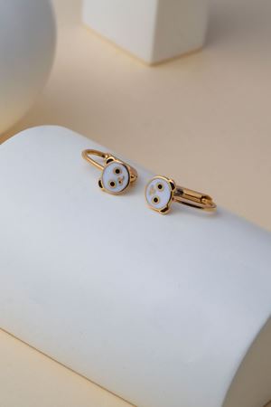 14 Ayar Altın Panda Figürlü Çocuk Küpe