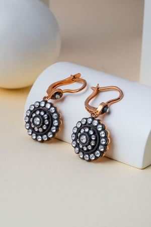 0,92 Carat Elmas Büyük Gül Küpe