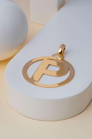 14 Ayar Altın P Harfli Kolye Ucu