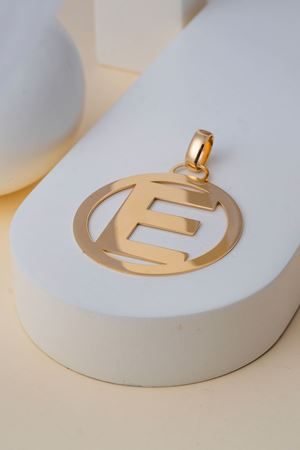 14 Ayar Altın E Harf Kolye Ucu