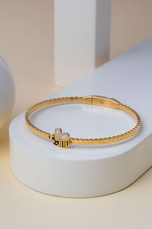 14 Ayar Altın Arı Figürlü Çocuk Bilezik