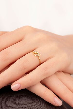 14 Ayar Altın Düğüm Model Taşsız Yüzük