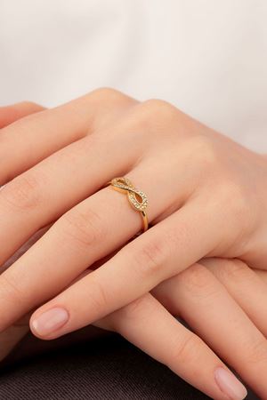 14 Ayar Altın Sonsuzlu Figürlü Yüzük