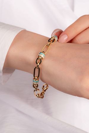 14 Ayar Altın Mavi Mineli Cetaş Bileklik