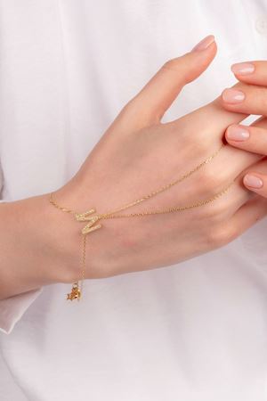 14 Ayar Altın Zincirli M Harfli Şahmeran