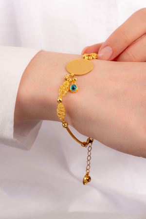 14 Ayar Altın Bereket Koleksiyon Çeyrekli Bileklik