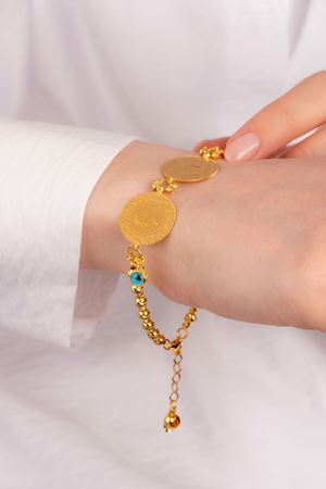 14 Ayar Altın 3'Lü Çeyrekli Toplu Bileklik