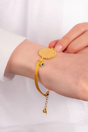 14 Ayar Altın Göz Alıcı Çeyrekli Bileklik