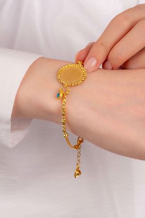 14 Ayar Altın Trend Model Çeyrekli Bileklik