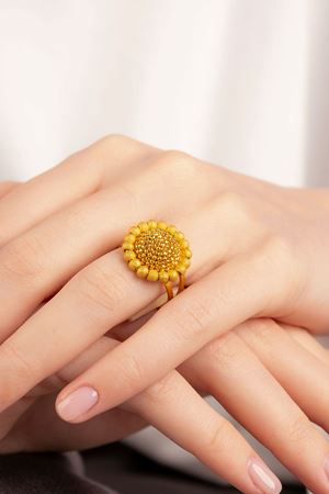 22 Ayar Papatya Model Tasarım Yüzük