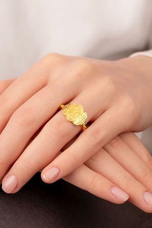 22 Ayar Altın Tasarım Gösterişli Yüzük