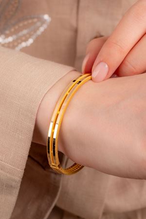 14 Ayar Altın 2 Sıra Ajda Bilezik