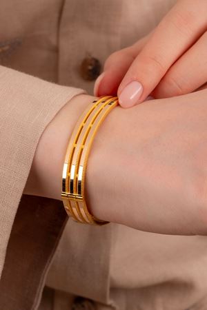 14 Ayar Altın 3 Sıra Ajda Bilezik