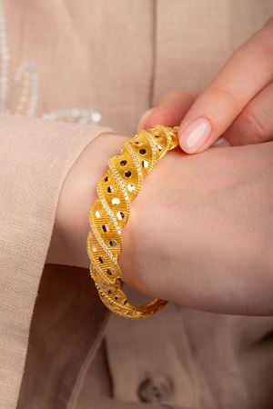 14 Ayar Altın Bereket Koleksiyon Büyük Bilezik