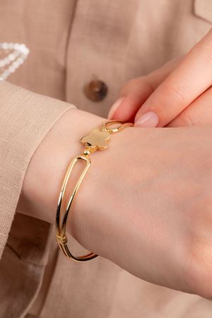 14 Ayar Altın Papatya Model Bilezik