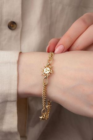 14 Ayar Altın Yıldız Figürlü Tasarım Bileklik