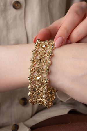 14 Ayar Altın Büyük Gösterişli Bileklik