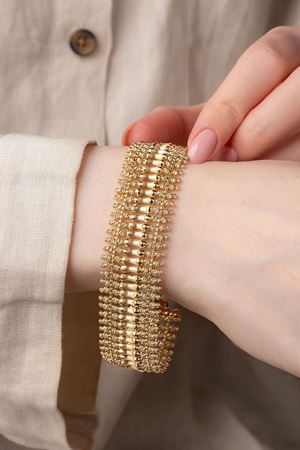 14 Ayar Altın Trend Tasarım Büyük Bileklik