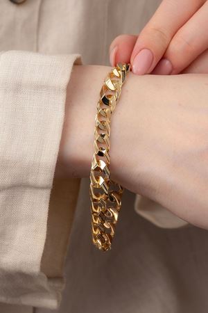 14 Ayar Altın 7 Mm Kalemli Gurmet Bileklik