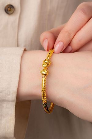 22 Ayar Altın Hint İşi Tasarım Bilezik