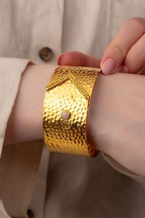 22 Ayar Altın Taşlı Kemer Model Bilezik