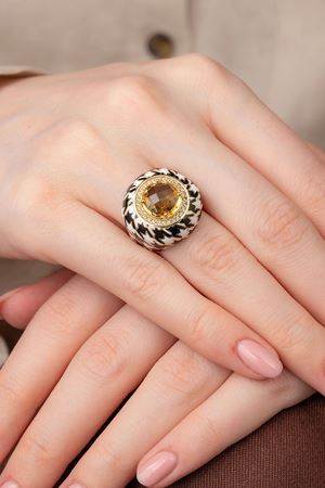 ROBERTO BRAVO T125 Pied De Poule Yüzük