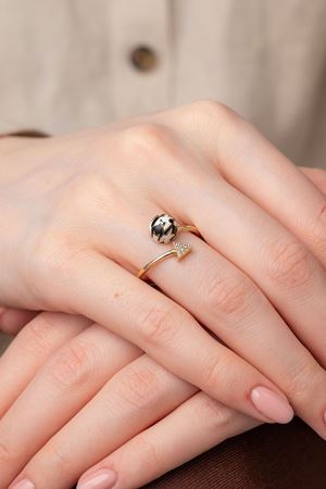 ROBERTO BRAVO T616 Pied De Poule Yüzük