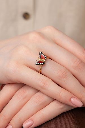 ROBERTO BRAVO T288 Monarch Butterfly Yüzük