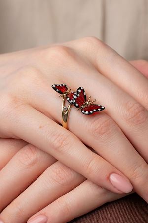 ROBERTO BRAVO T244 Monarch Butterfly Yüzük