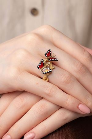 ROBERTO BRAVO T131 Monarch Butterfly Yüzük