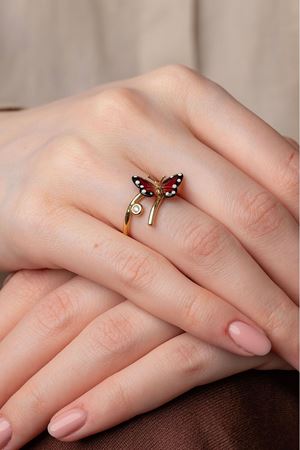 ROBERTO BRAVO T266 Monarch Butterfly Yüzük