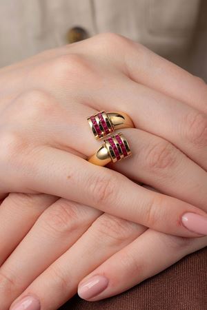 14 Ayar Altın Taşlı Yüzük