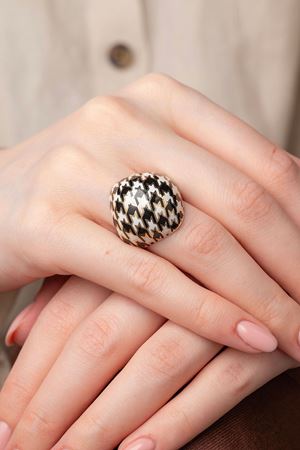 ROBERTO BRAVO T264 Pied De Poule Yüzük