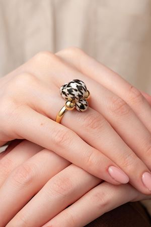 ROBERTO BRAVO T308 Pied De Poule Yüzük