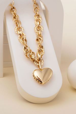 14 Ayar Altın Cetaş Kalp Figürlü Gerdanlık