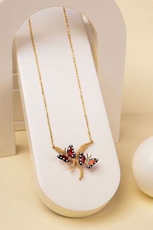 ROBERTO BRAVO T190 Monarch Butterfly Kolye