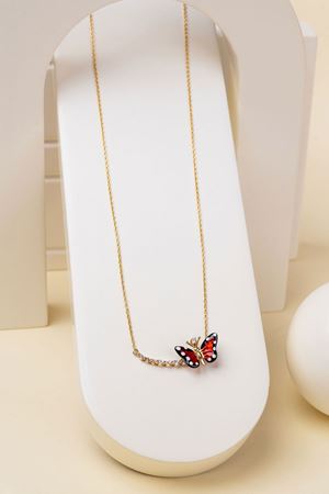 ROBERTO BRAVO T112 Monarch Butterfly Kolye