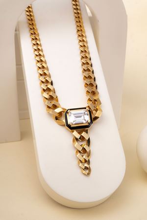 14 Ayar Altın Baget TAşlı Gurmet Model Gerdanlık