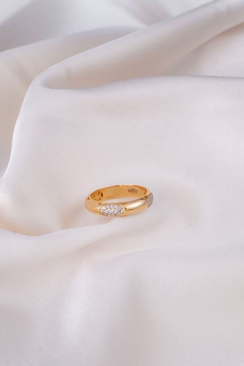 14 Ayar Altın Tasarım Taşlı Yüzük