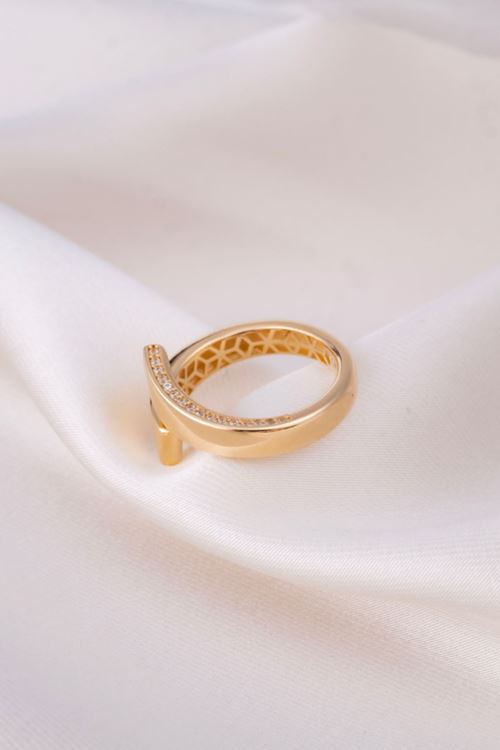 14 Ayar Altın İkili Tasarım Yüzük