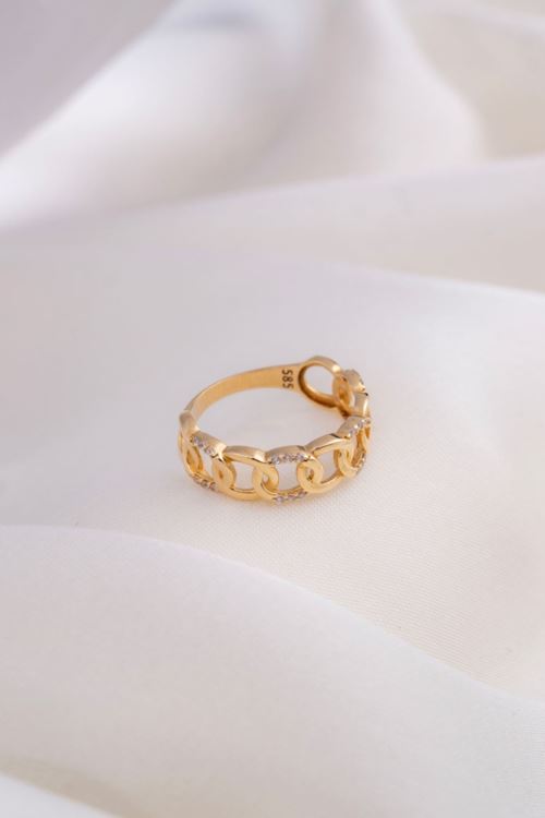 14 Ayar Altın Gurmet Model Tasarım Çıtır Yüzük