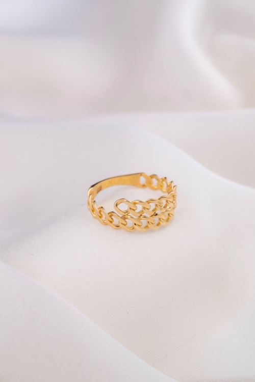 14 Ayar Altın Gurmet İkili Minimal Yüzük