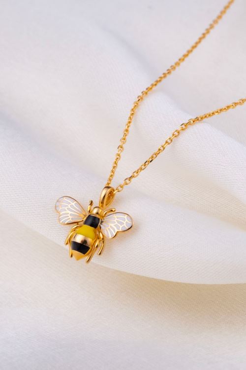 14 Ayar Altın Trend Arı Kolye