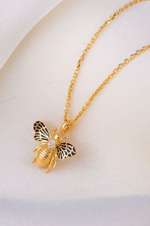 14 Ayar Altın Arı Figürlü Kolye