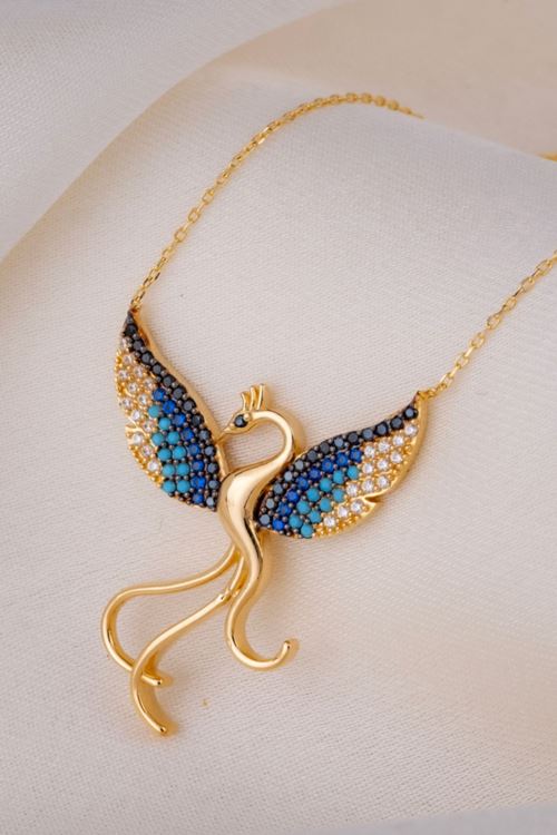 14 Ayar Altın Anka Kuşu Büyük Kolye