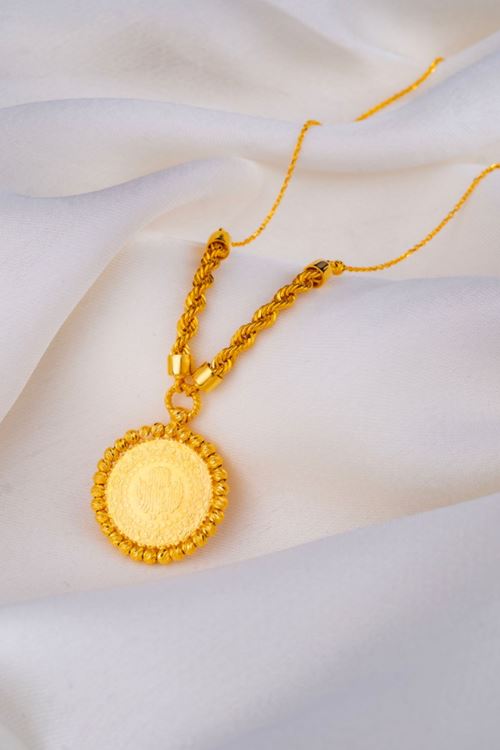 14 Ayar Çeyrek Altınlı Burgu Zincir Kolye