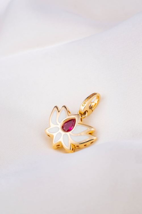 14 Ayar Altın Lotus Koleksiyon Cetaş Kolye Ucu